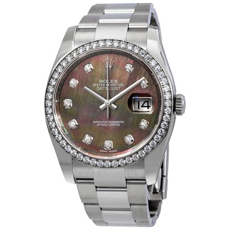 rolex ladies datejust black mother of pearl diamond dial|rolex 2022 release datejust 36.